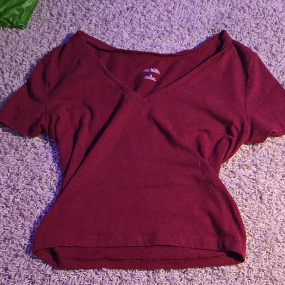 Target Red Fitted Short Sleeve T-Shirt